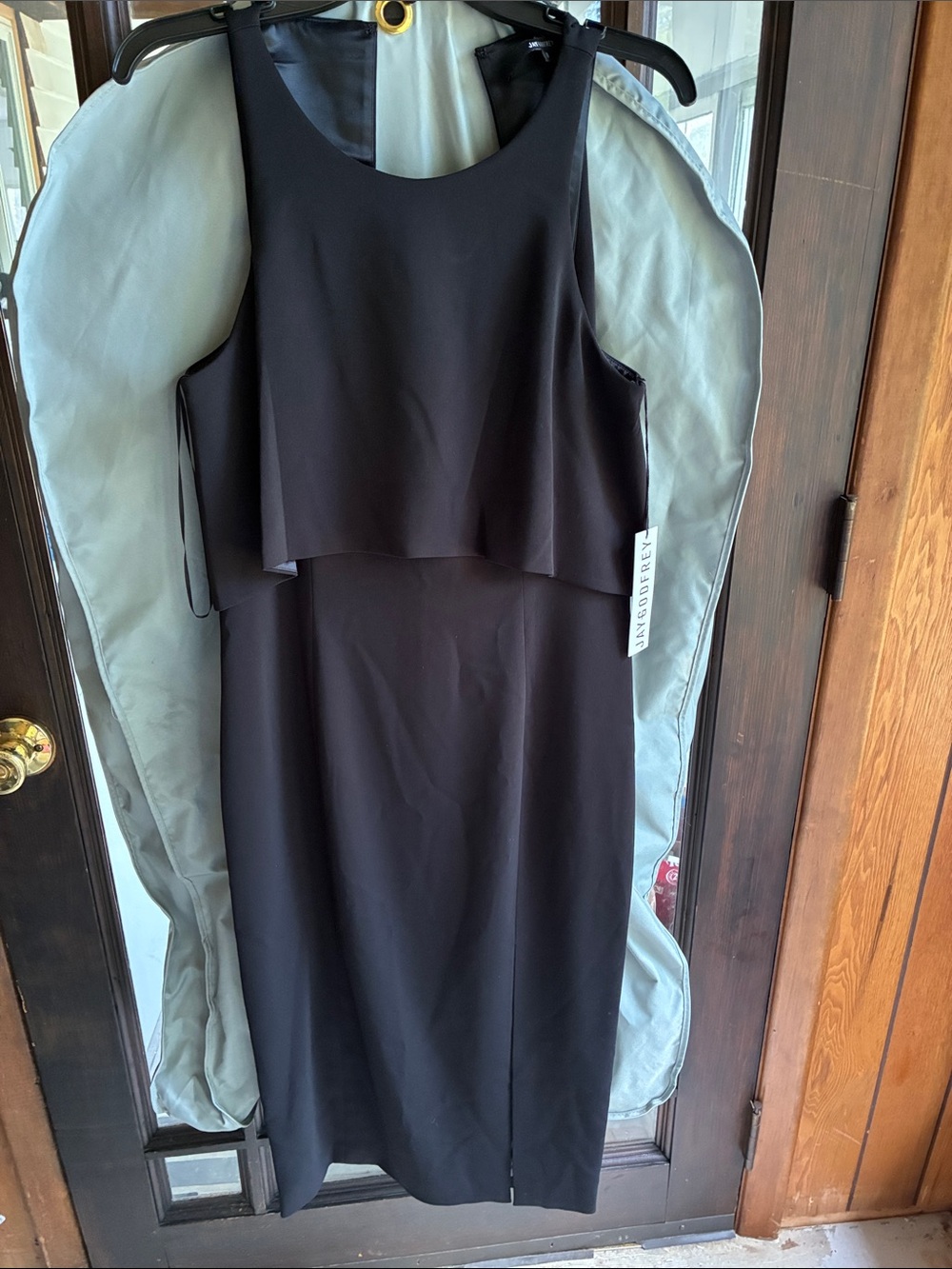 JAYGODFREY Black Layered Midi Dress